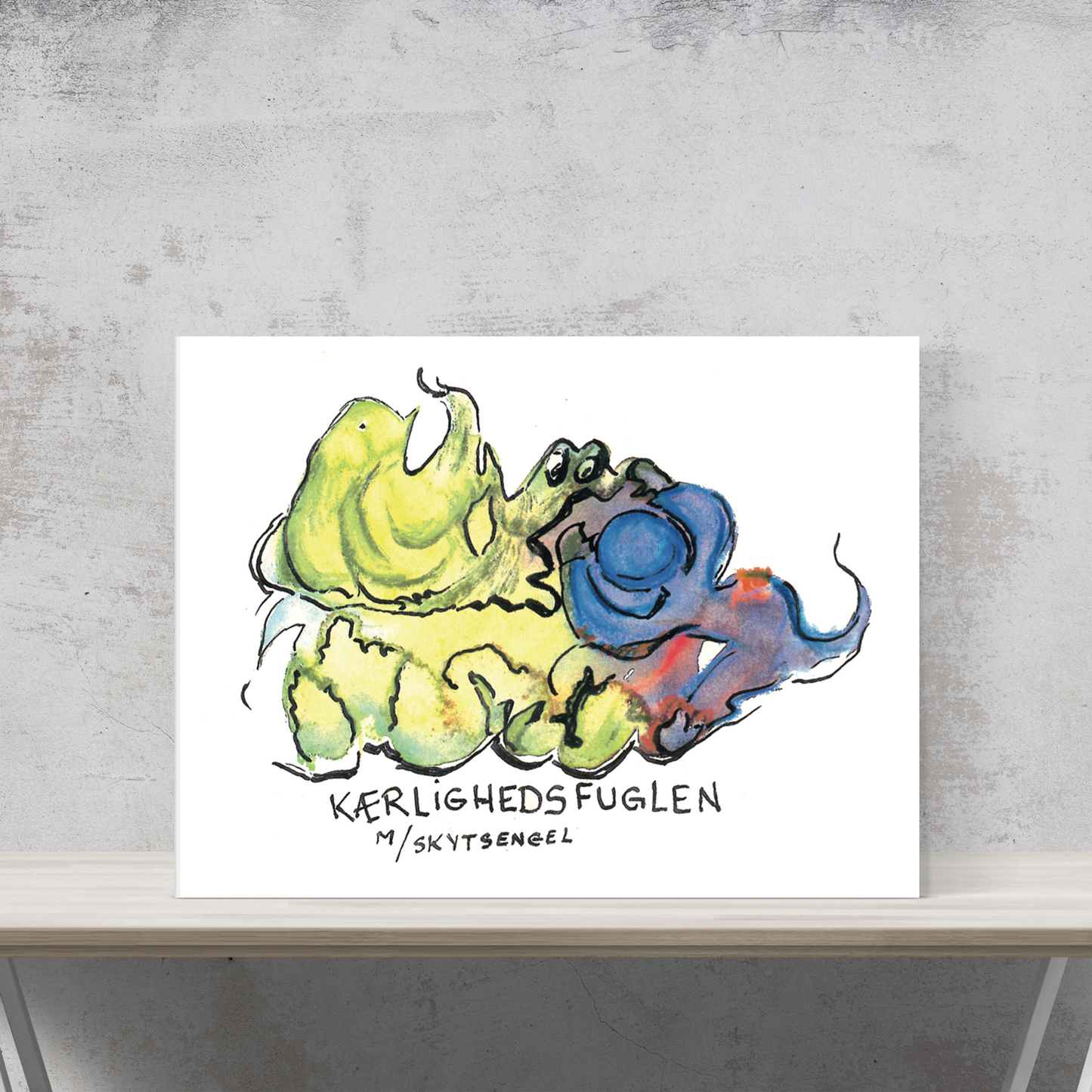 Lovebird w/guardian angel⎜Poster