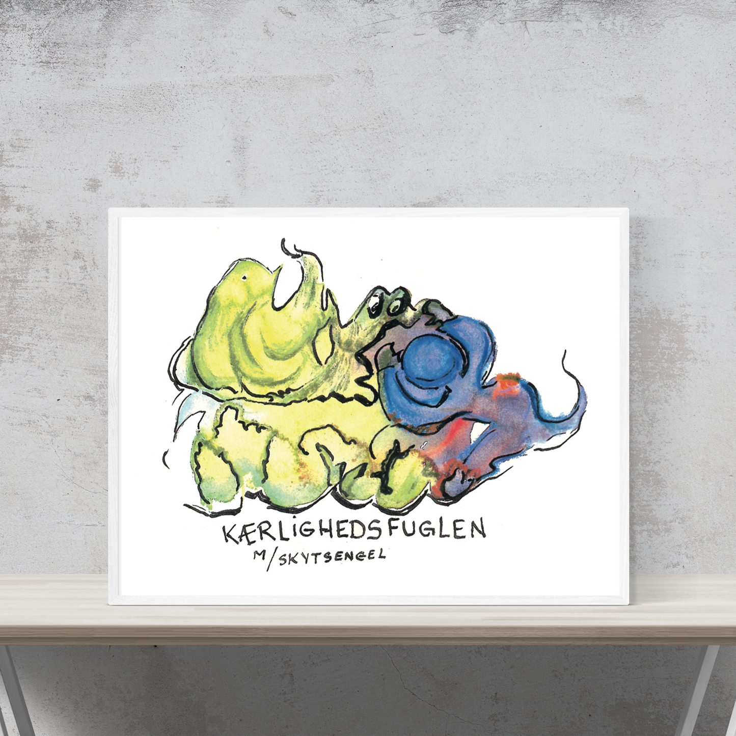 Lovebird w/guardian angel⎜Poster