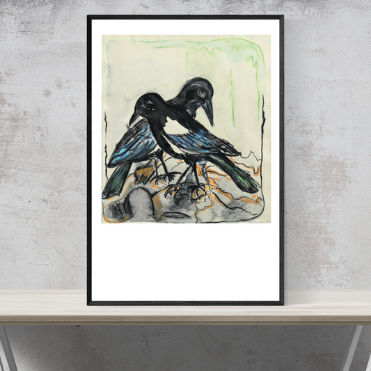 Sorte fugle⎜Plakat