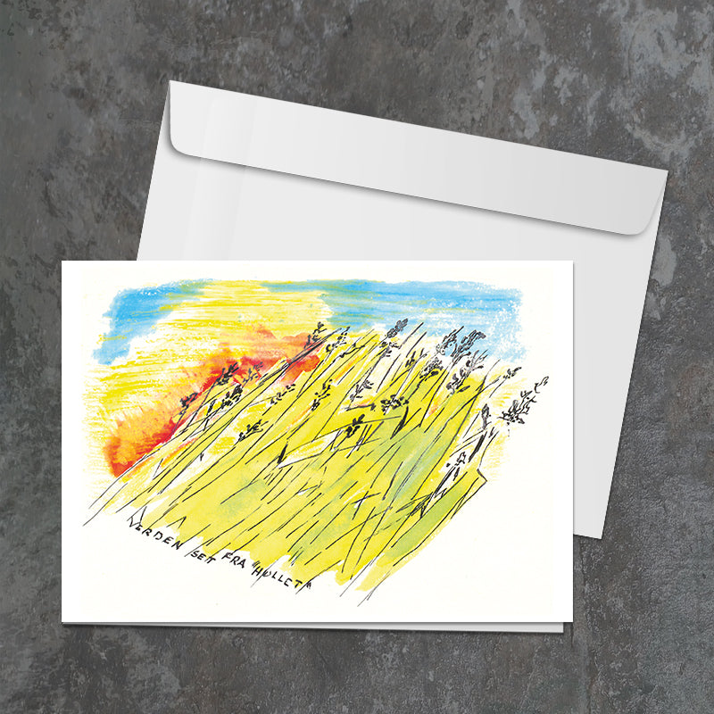 Verden set fra hullet⎜Kunstkort