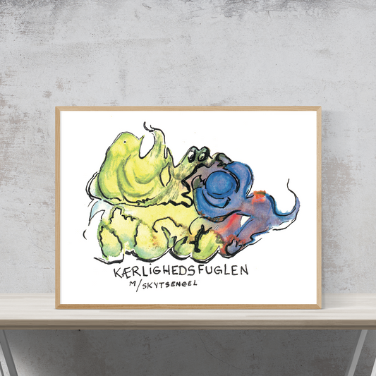 Lovebird w/guardian angel⎜Poster