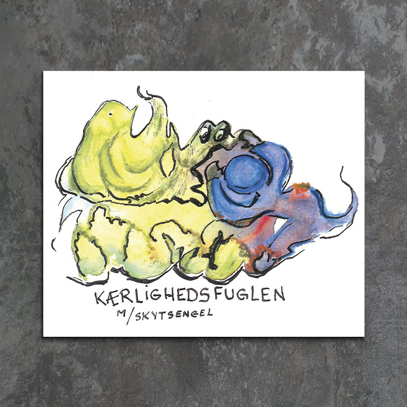 Love bird w/ guardian angel⎜Canvas print