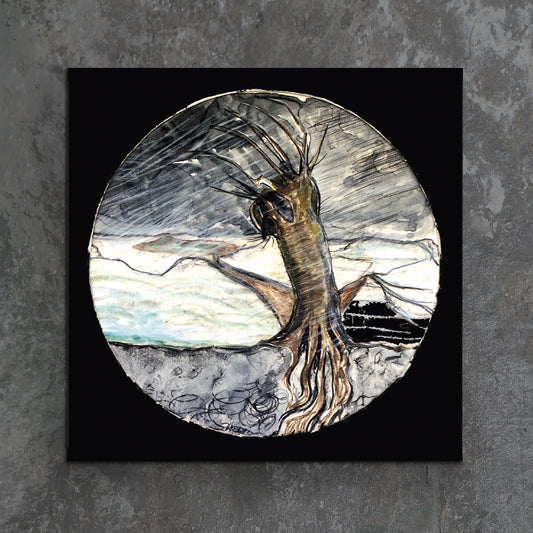 The tree on the ice field